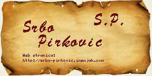 Srbo Pirković vizit kartica